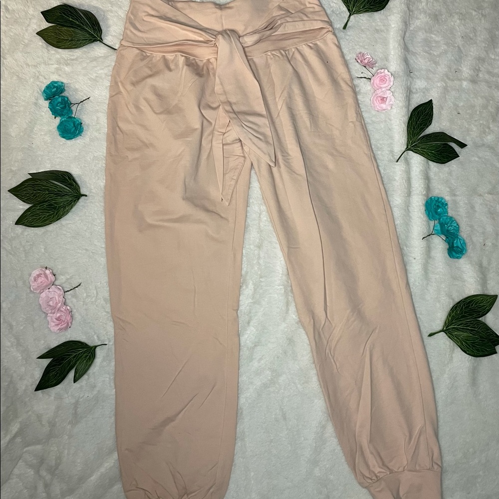 Namastetics Light Pink Tie Up Yoga Pants